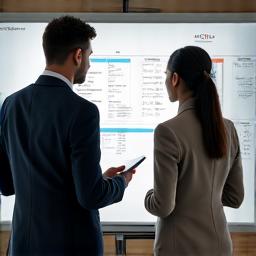 Zwei Personen bei der strategischen Planung